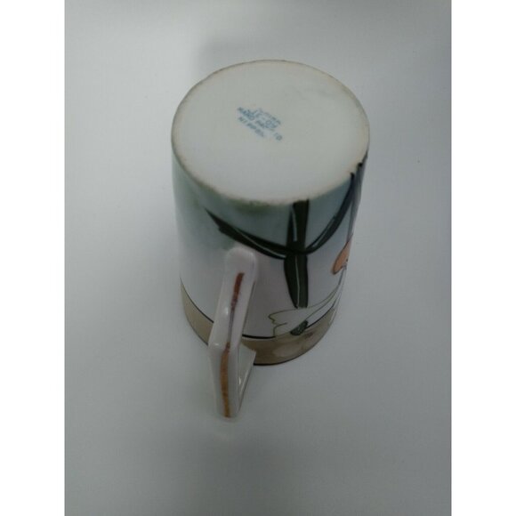 Nippon Hand Painted Floral Mug Daffodil Design Porcelain Collectible Drinkware - Picture 9 of 10